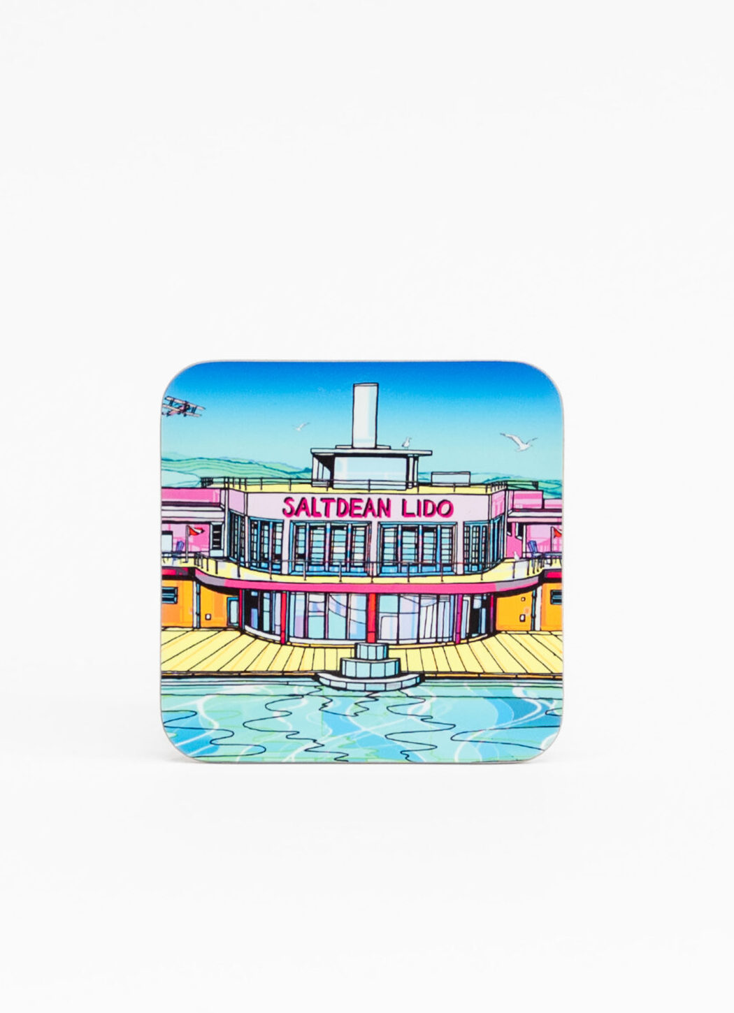 Dive Into Deco (Saltdean Lido) Hardback Coaster