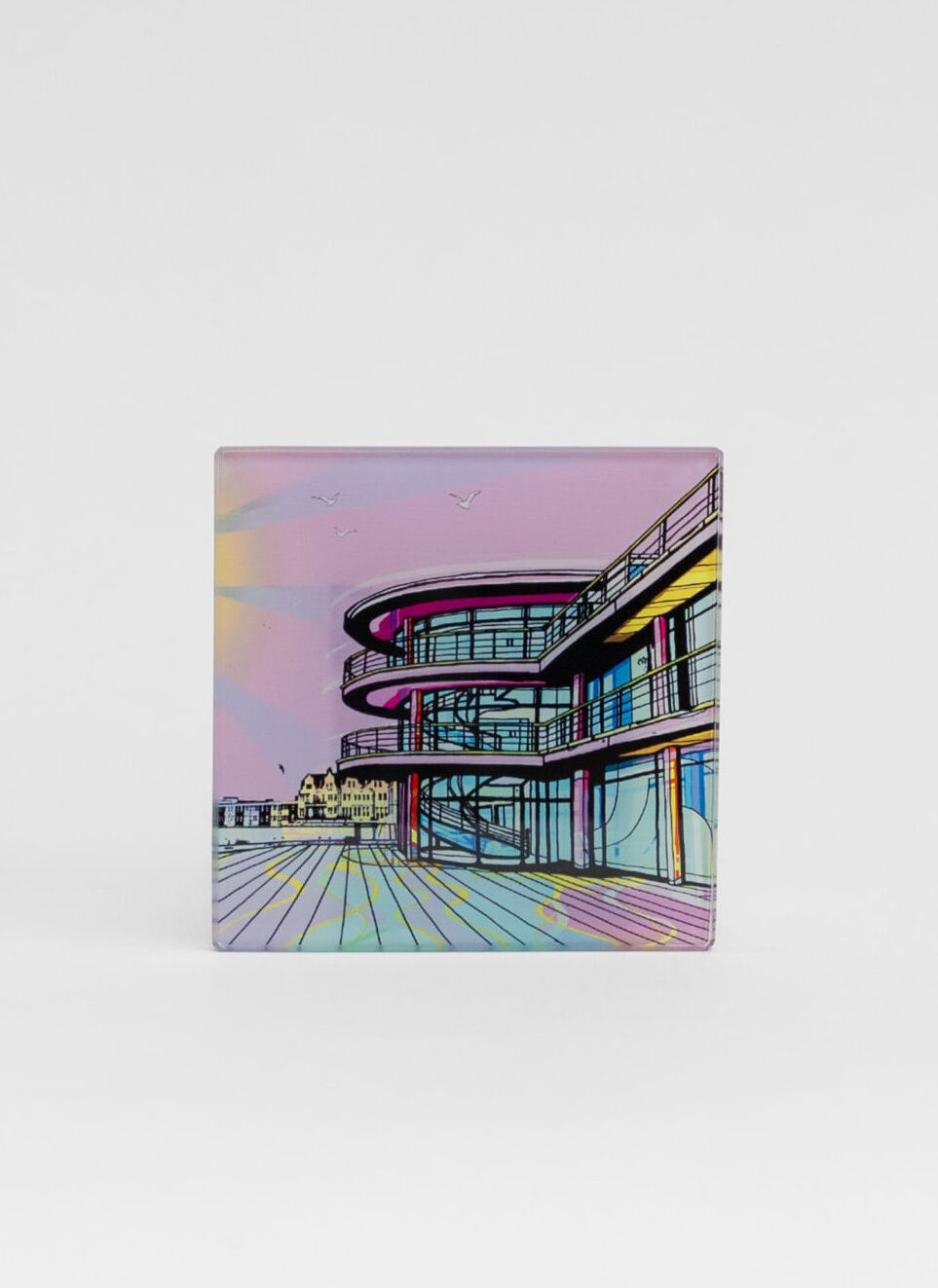 De La Warr (Bexhill) Square Glass Coaster