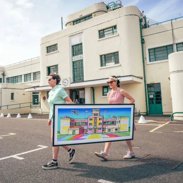 This piece of art has been a long time coming. Visitors to our gallery have often asked when we’re going to create a piece of artwork that celebrates Shoreham 🧡 So we set out to explore the area and while we found plenty of worthy contenders, Shoreham Airport quickly became a favourite! 🛫 

It has such a charming vintage character and it fitted beautifully into the Seaside Art Deco theme of our summer event this year! And the best part? It even has a cafe! We’re big hot chocolate lovers (obsessed in fact!), and while we often use cafes as creative workspaces, this was the first time we’ve sat and watched planes take off right next to us! Such a unique experience. ✈️☕

It’s definitely sparked new inspiration! Let’s just say the visit to Shoreham airport planted the seed for something completely new in our creative journey… Big changes are on the horizon for us as artists, and we can’t wait to share more with you… 

Photographer @mikebdesigns

#shoreham #shorehambysea #shorehamairport #shorehamartdeco #artdecosussex
